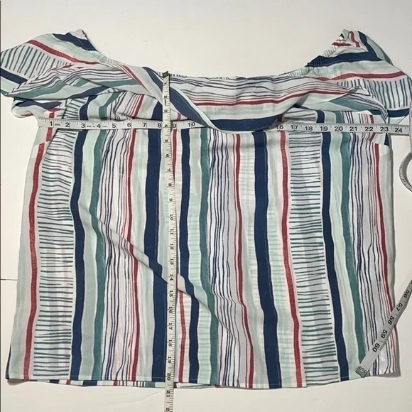 Lane Bryant Striped Off-The-Shoulder Top 14/16 - Picture 7 of 7
